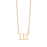 18K Gold PVD Stainless Steel Angel Number Necklace (111) – Hypoallergenic & Waterproof - Iron Wire Decor