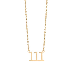 18K Gold PVD Stainless Steel Angel Number Necklace (111) – Hypoallergenic & Waterproof - Iron Wire Decor