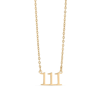 18K Gold PVD Stainless Steel Angel Number Necklace (111) – Hypoallergenic & Waterproof - Iron Wire Decor