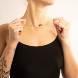 18K Gold PVD Charms Set – Bow Pearl, Heart Lock & Textured Heart Pendants | Waterproof & Hypoallergenic - Iron Wire Decor