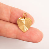 18K Gold PVD Charms Set – Bow Pearl, Heart Lock & Textured Heart Pendants | Waterproof & Hypoallergenic - Iron Wire Decor