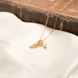 18K Gold PVD Stainless Steel Love Charm Set – Waterproof, Non - Tarnish Jewelry for Women - Iron Wire Decor