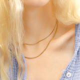 3mm Elegant Diamond Cut Curb Chain Necklace – 18K Gold PVD Stainless Steel - Iron Wire Decor