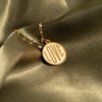 18K Gold PVD Charms Set – Love, Lightning, Turquoise Cross & Wishbone Pendants | Waterproof & Hypoallergenic - Iron Wire Decor