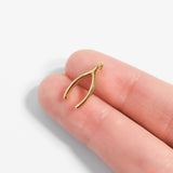 18K Gold PVD Charms Set – Love, Lightning, Turquoise Cross & Wishbone Pendants | Waterproof & Hypoallergenic - Iron Wire Decor