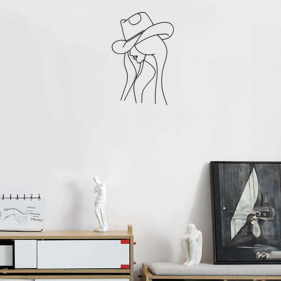 Handmade, Wire woman design Art Wall Decor