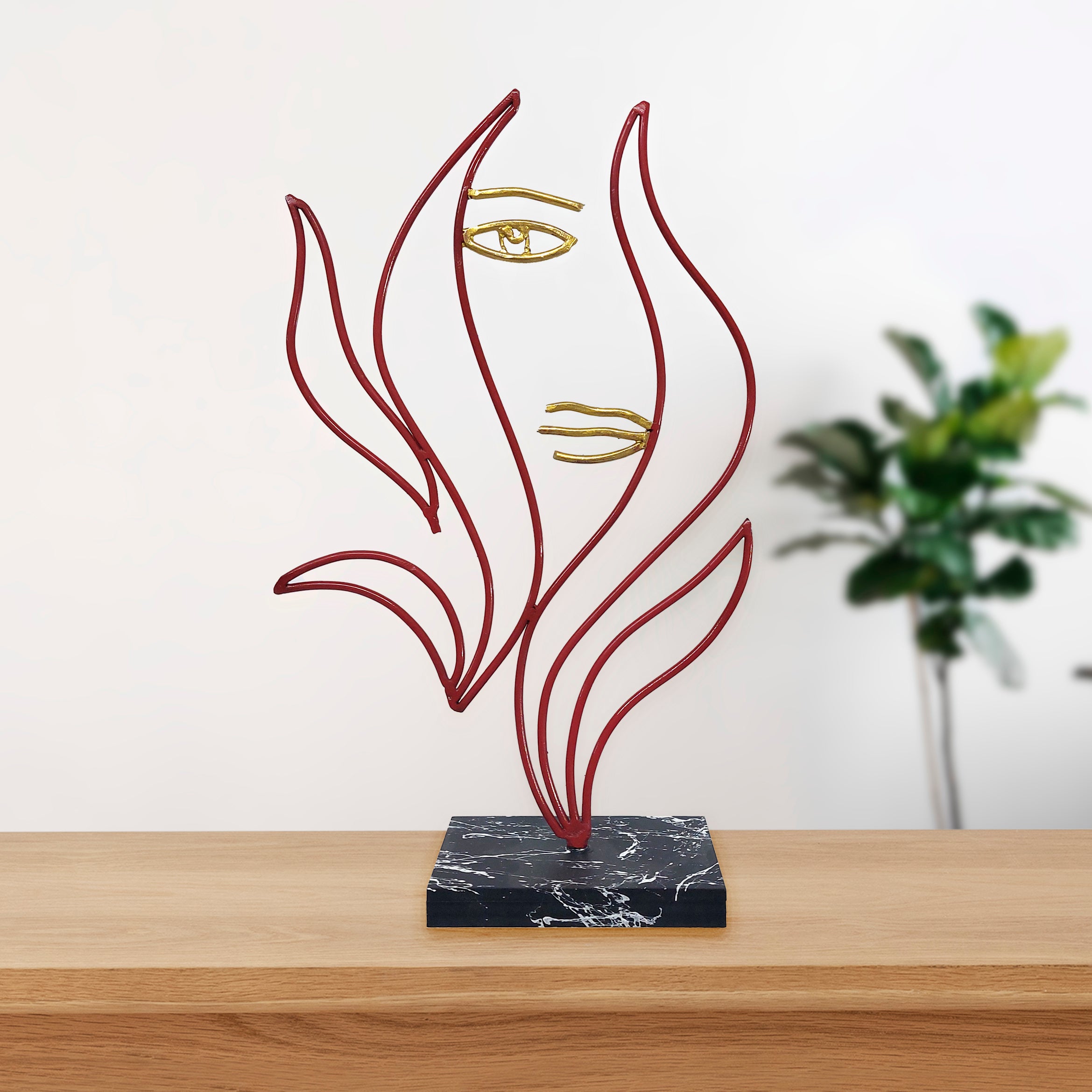 Fiery woman silhouette,Handmade Wire Home Decor