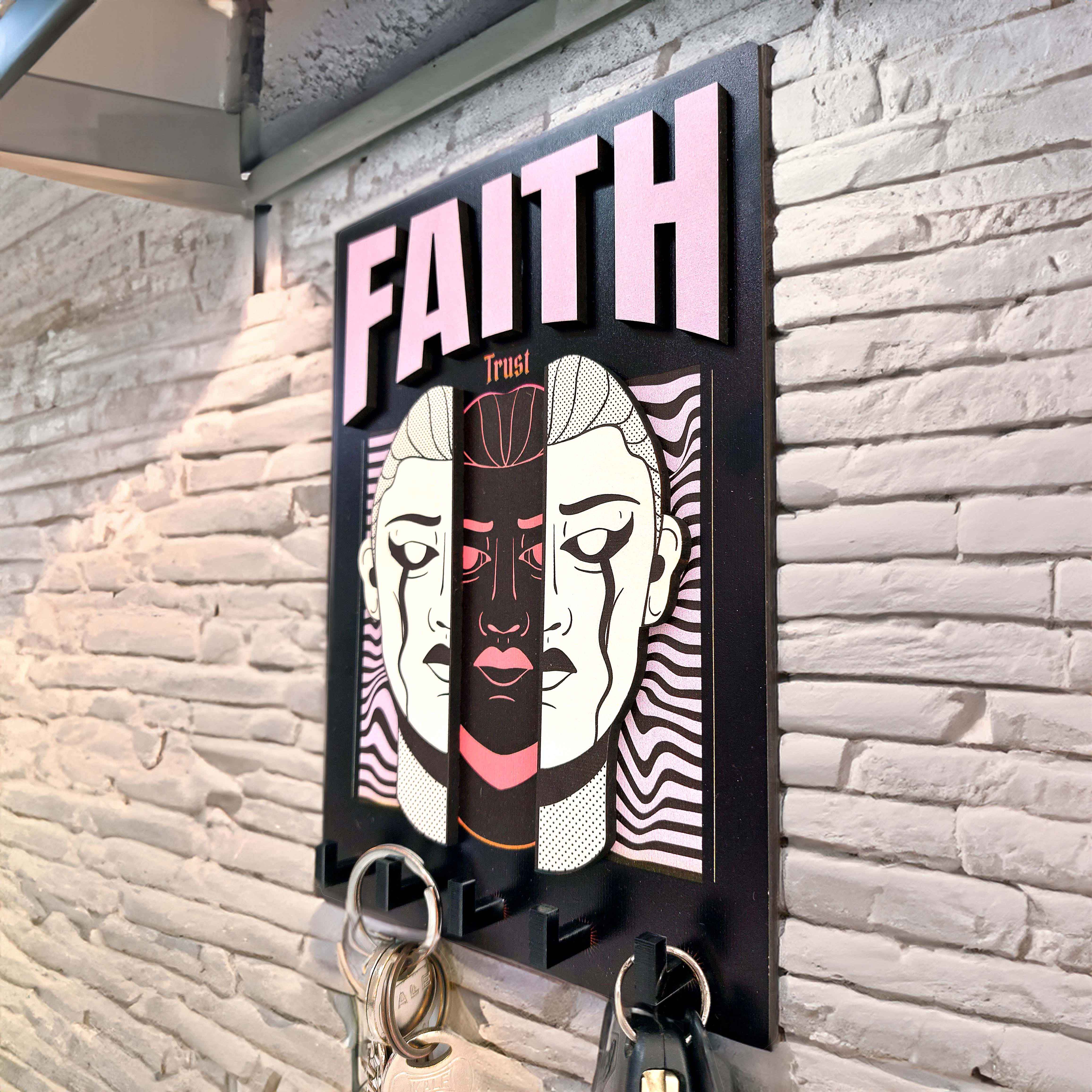 Urban Street Style Design Faith Wall Hanger