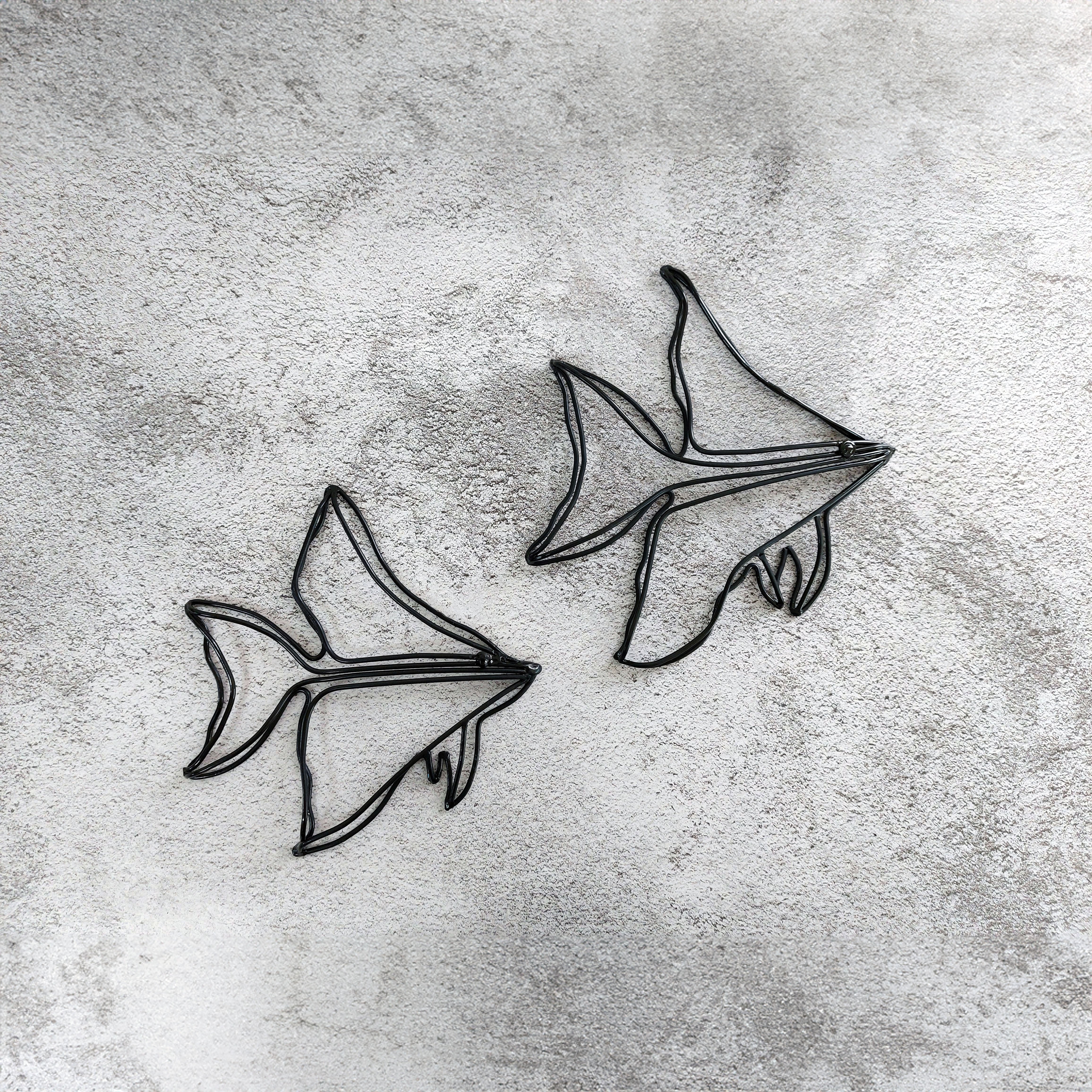 Single Metal Wire Fish,3D Bending Finny wall decor