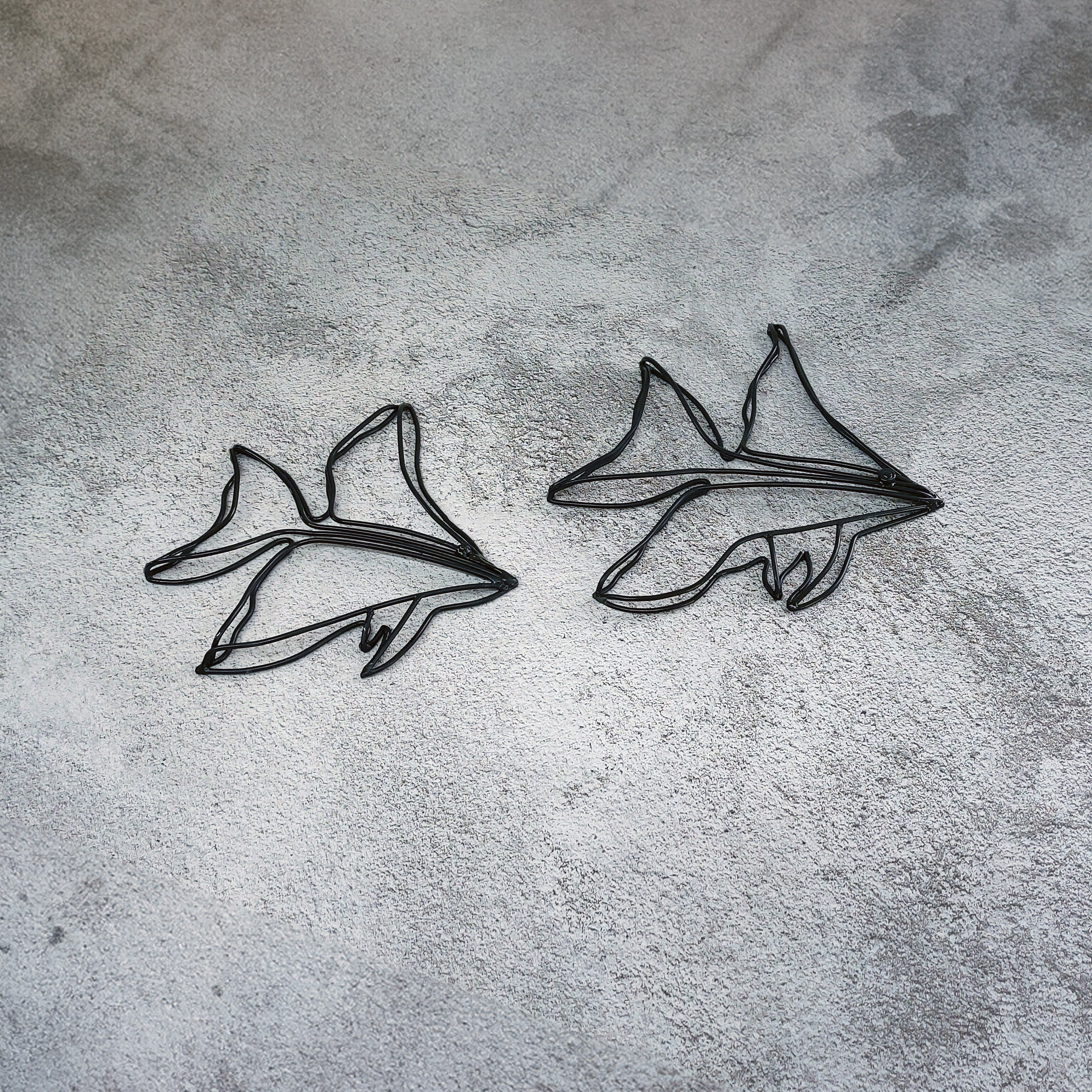 Single Metal Wire Fish,3D Bending Finny wall decor