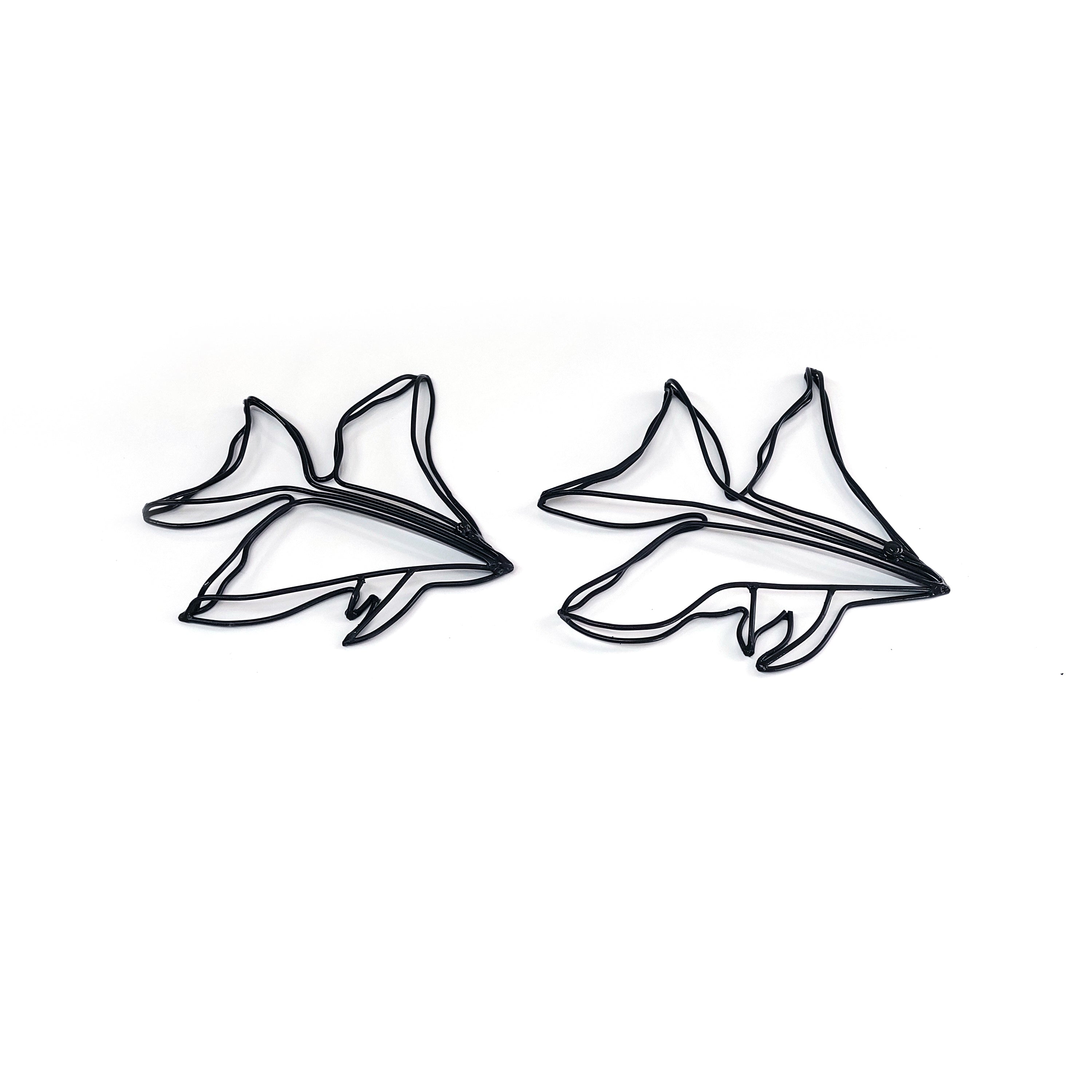 Single Metal Wire Fish,3D Bending Finny wall decor