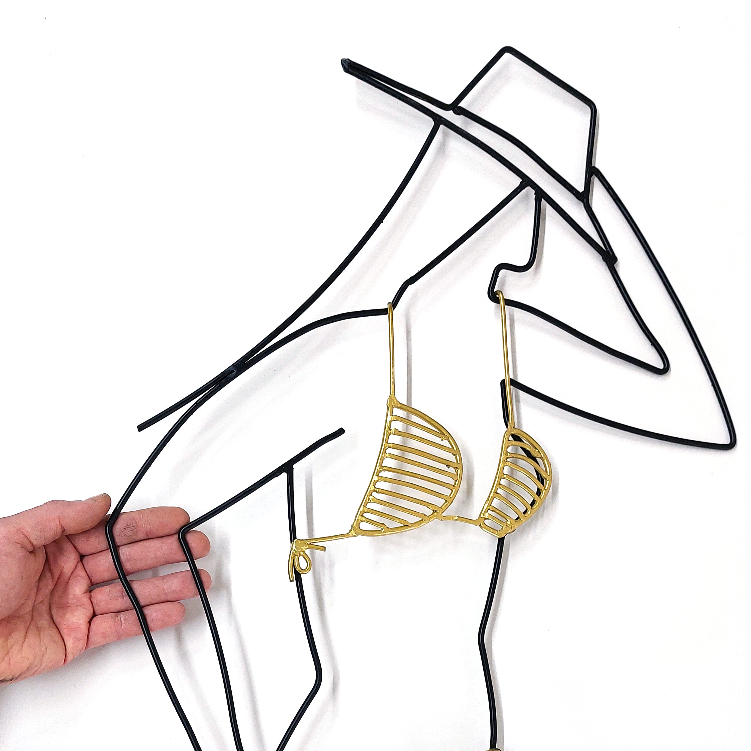 Bikini model Handmade artistic wire design,Wall Decor