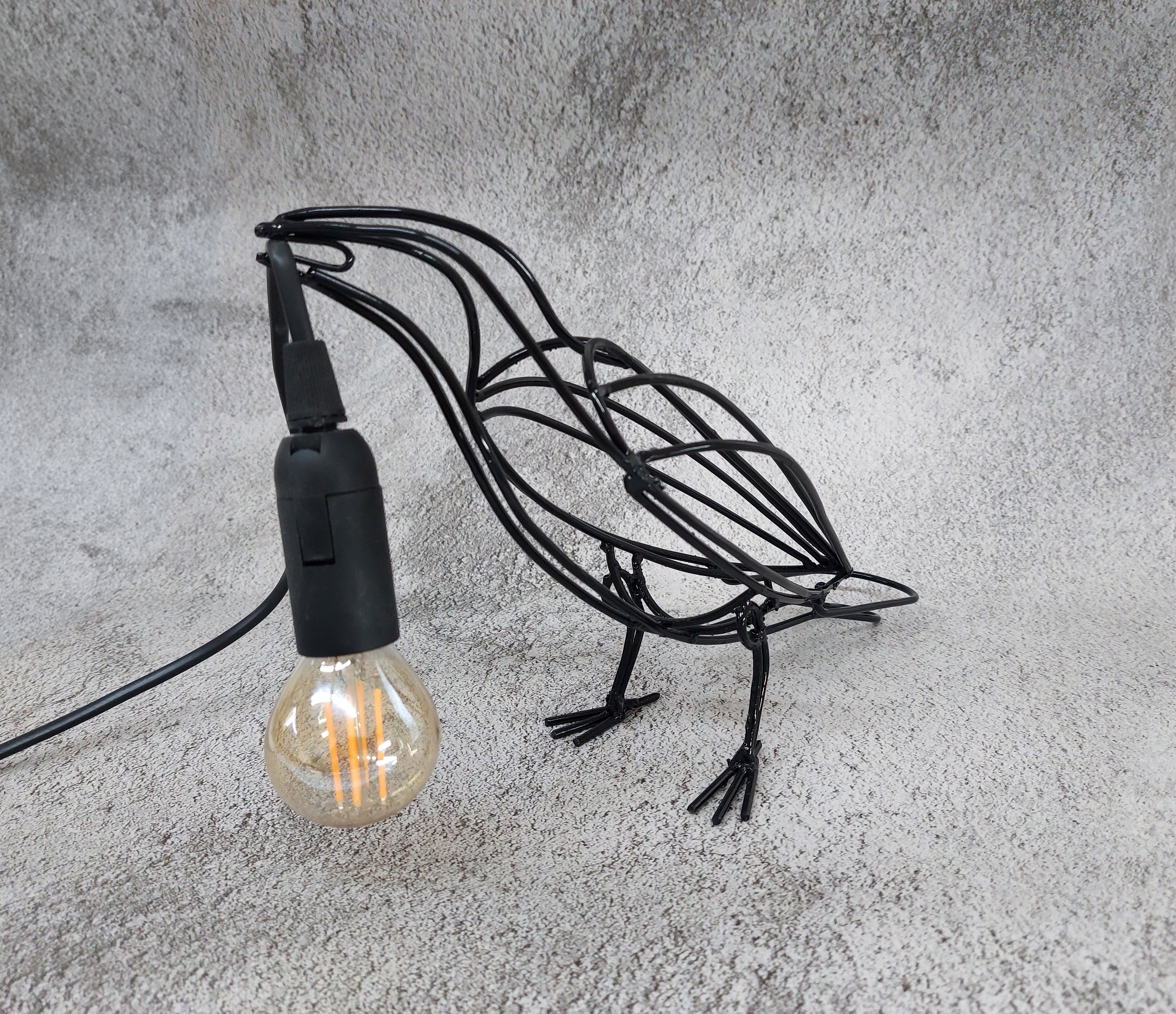 Crow Standing Raven Home and Office Decoration,Wire Handmade