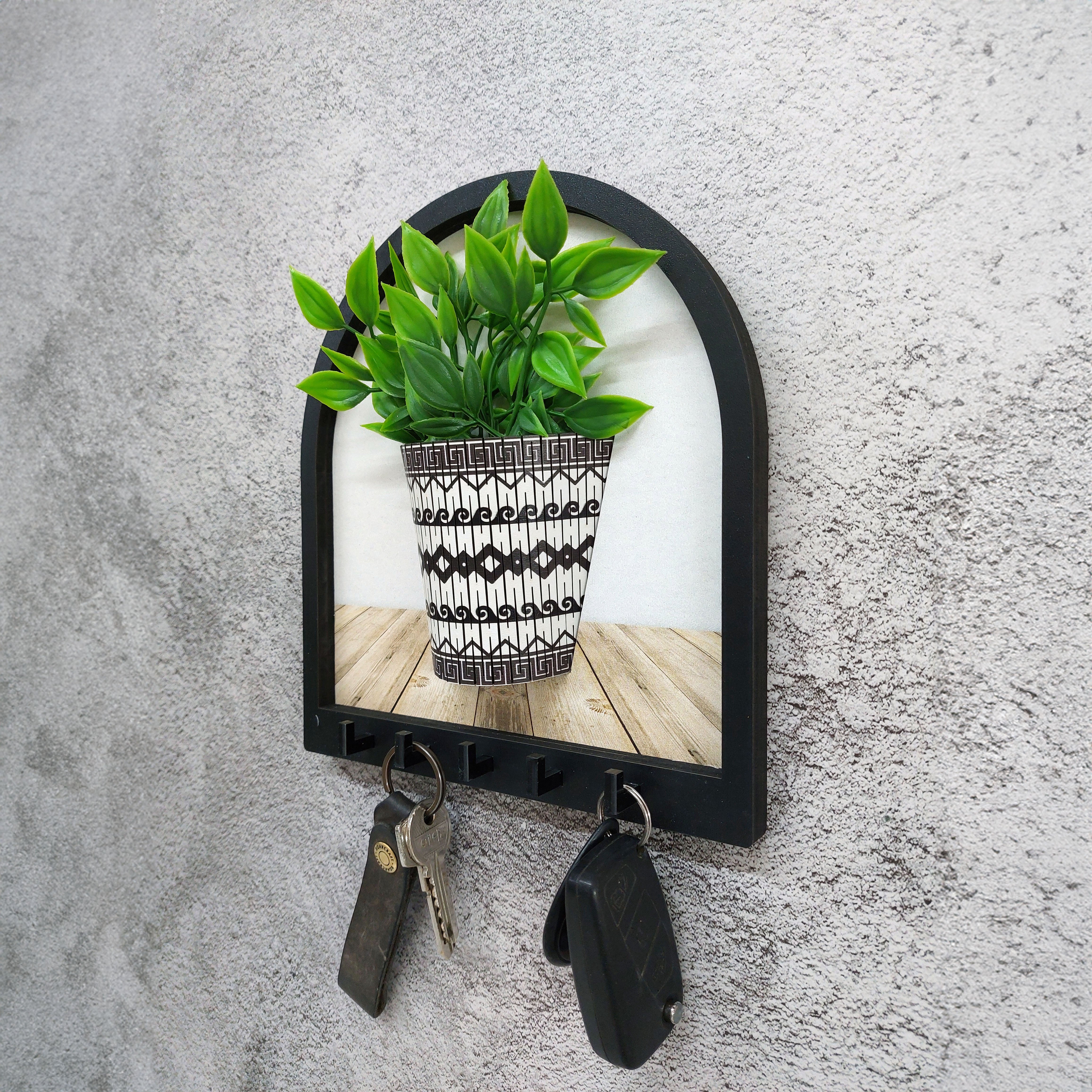 Flower 3D artistic Keychain,Key Holder Wall Decor