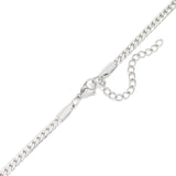 Stainless Steel Charm Holder Curb Chain Necklace – Tarnish Resistant Jewelry - Iron Wire Decor
