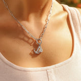 Stainless Steel Paperclip Charm Keeper Necklace – Waterproof & Hypoallergenic - Iron Wire Decor