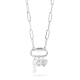 Carabiner Love Charm Paperclip Necklace in Stainless Steel – Tarnish Resistant Jewelry - Iron Wire Decor