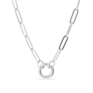 Stainless Steel Paperclip Charm Keeper Necklace – Waterproof & Hypoallergenic - Iron Wire Decor